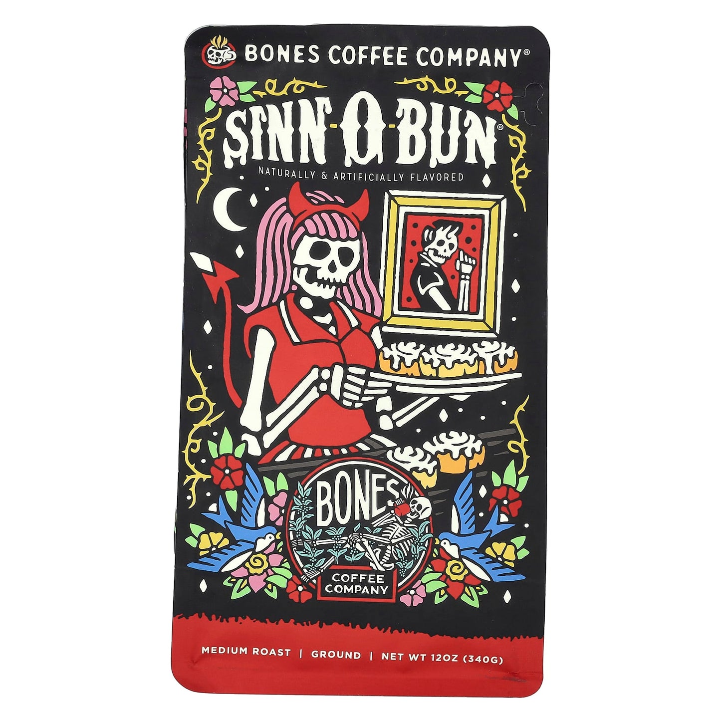 Indulge in Cinnamon Roll Coffee, Sinfully Delicious - Medium Roast, 12 oz - Image 1