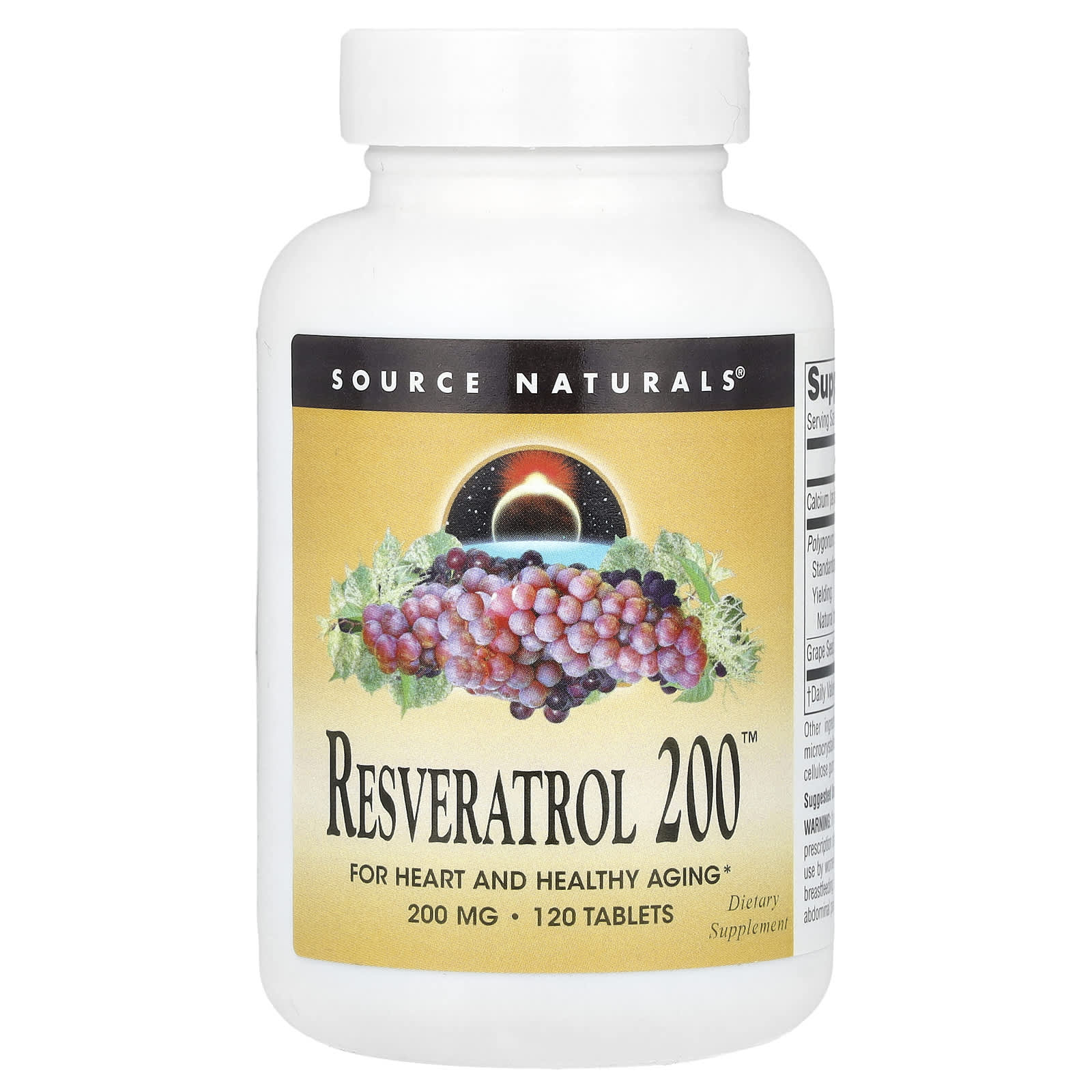 Source Naturals, Resveratrol 200™, 200 mg , 120 Tablets - Image 1