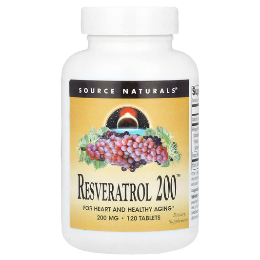 Source Naturals, Resveratrol 200™, 200 mg , 120 Tablets - Image 1