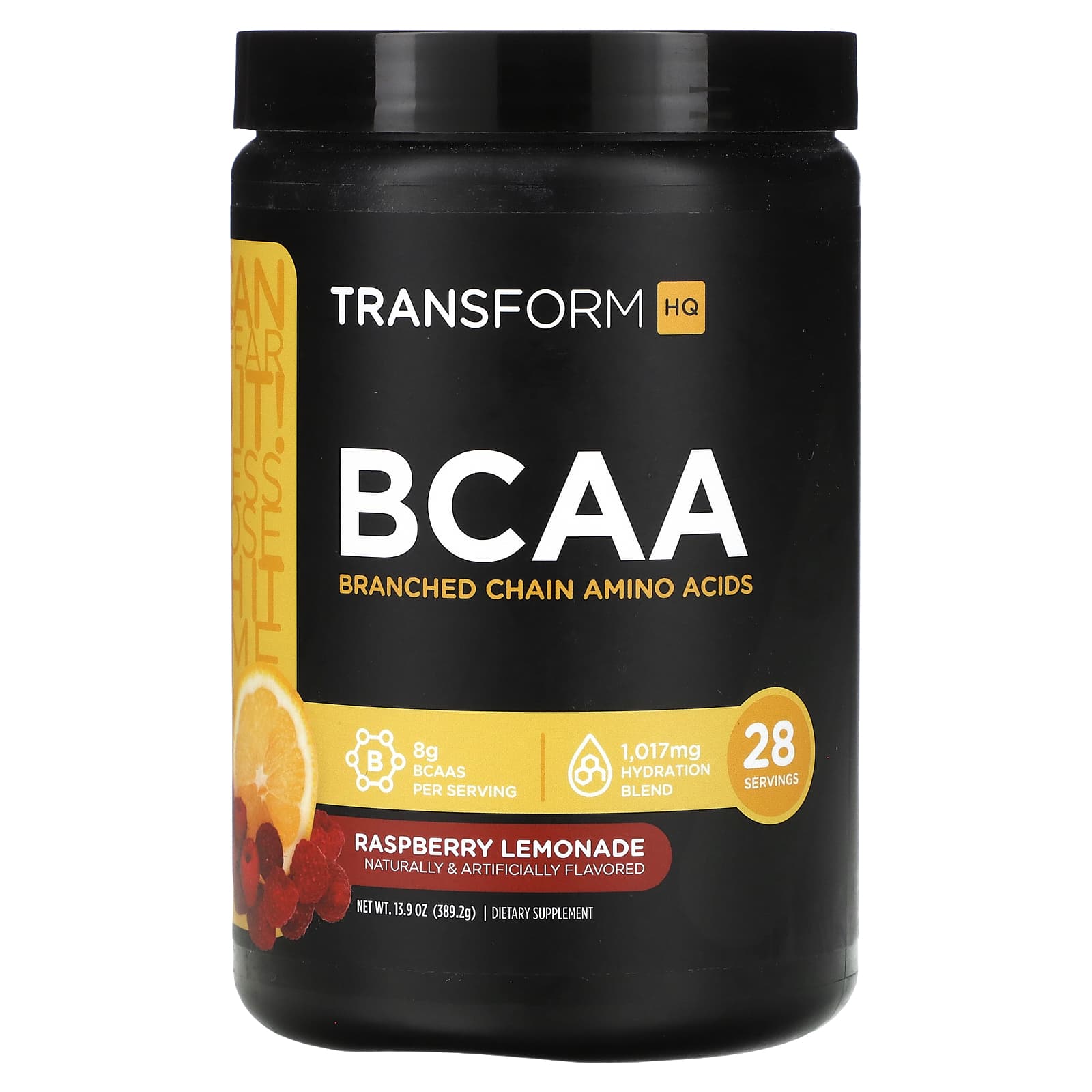 TransformHQ, BCAA, Raspberry Lemonade, 13.9 oz (389.2 g) - Image 1