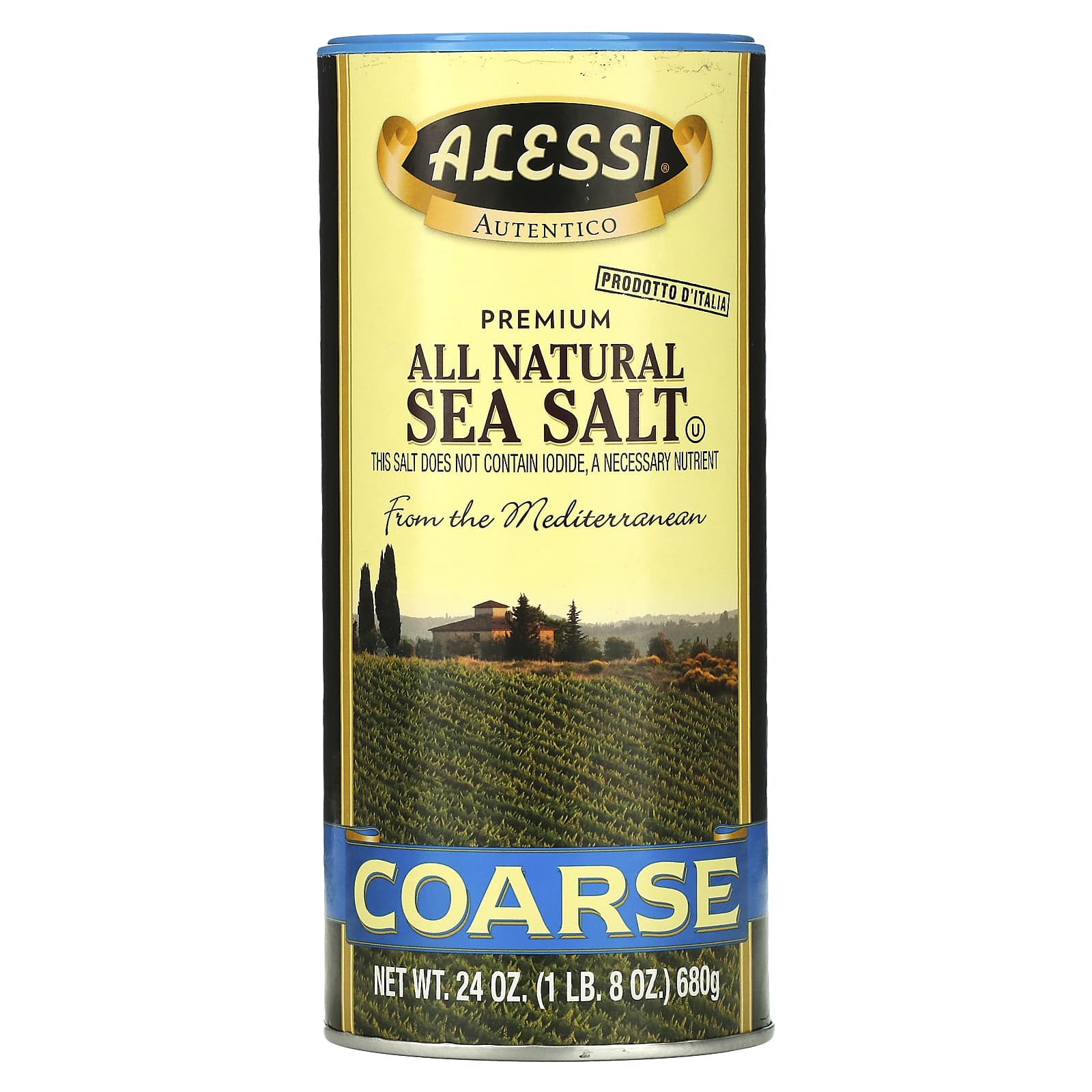 Alessi Coarse All Natural Sea Salt, 24 oz (680 g) | Mediterranean Harvest - Image 1