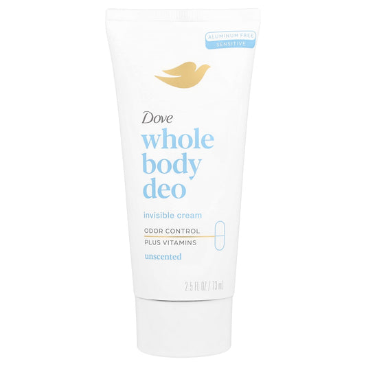 Dove Unscented Whole Body Deodorant, 2.5 fl oz (73 ml) - Image 1