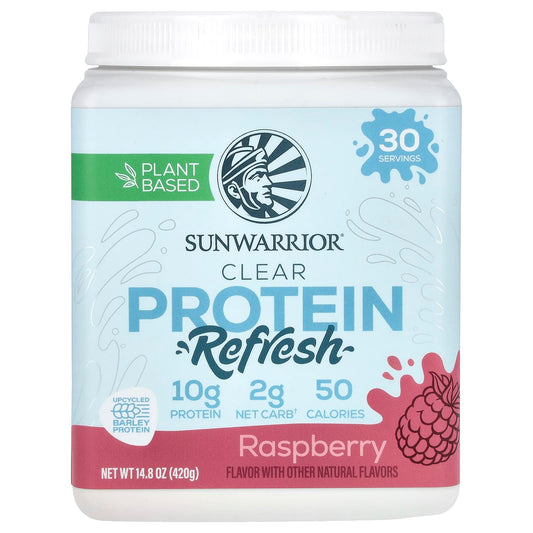 Sunwarrior, Clear Protein Refresh, Raspberry, 14.8 oz (420 g) - Image 1