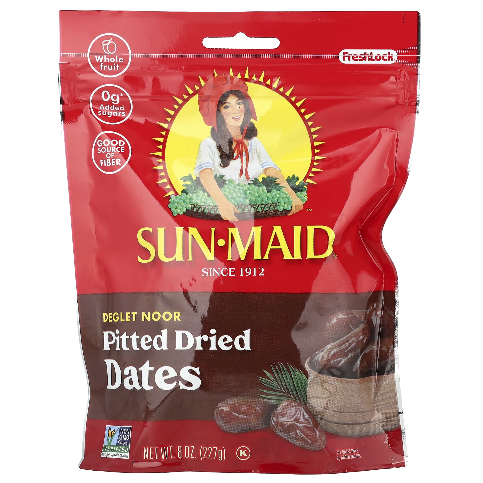 Sun-Maid, Deglet Noor Pitted Dried Dates, 8 oz (227 g) - Image 1