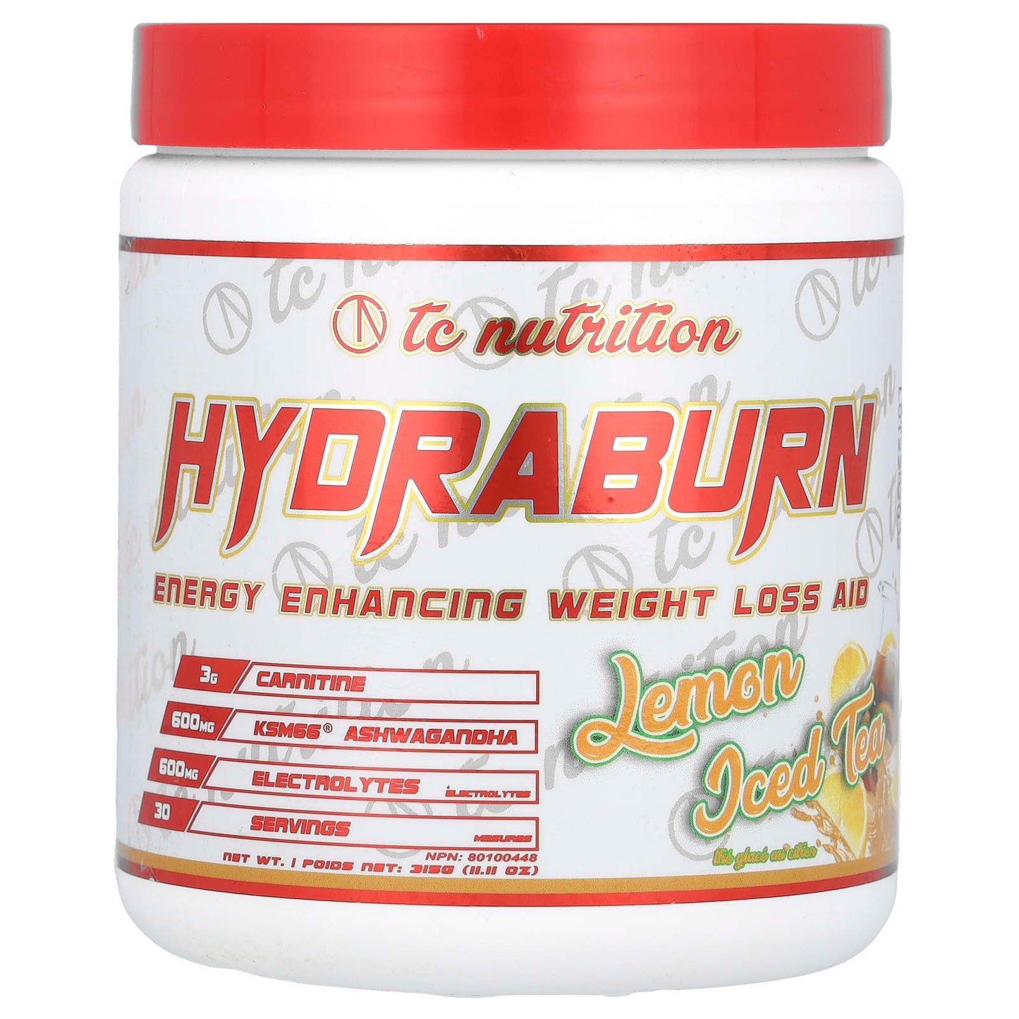 TC Nutrition, Hydraburn, Energy Enhancing Weight Loss Aid, Lemon Iced Tea, 11.11 oz (315 g) - Image 1