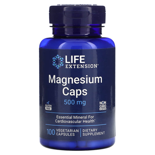 Life Extension, Magnesium Caps , 500 mg, 100 Vegetarian Capsules - Image 1