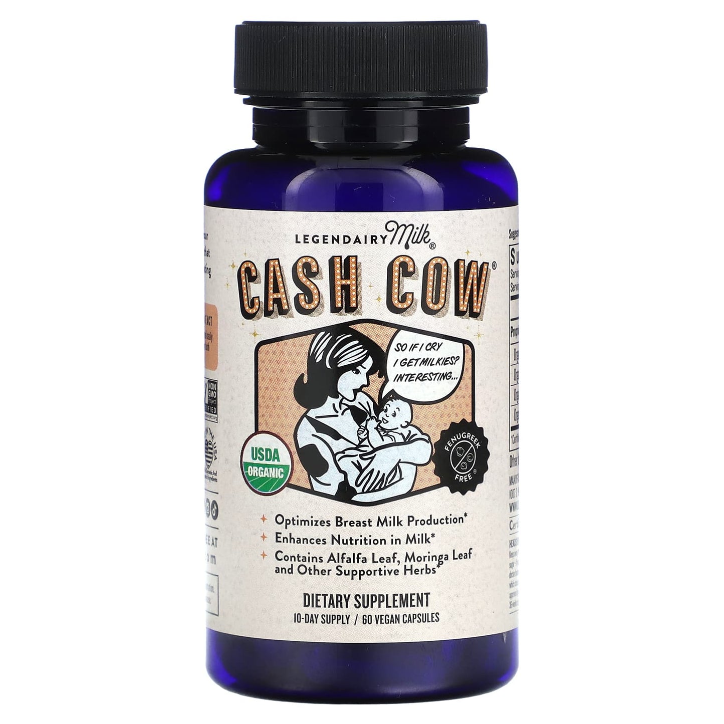 Legendairy Milk, Cash Cow, 60 Vegan Capsules - Image 1