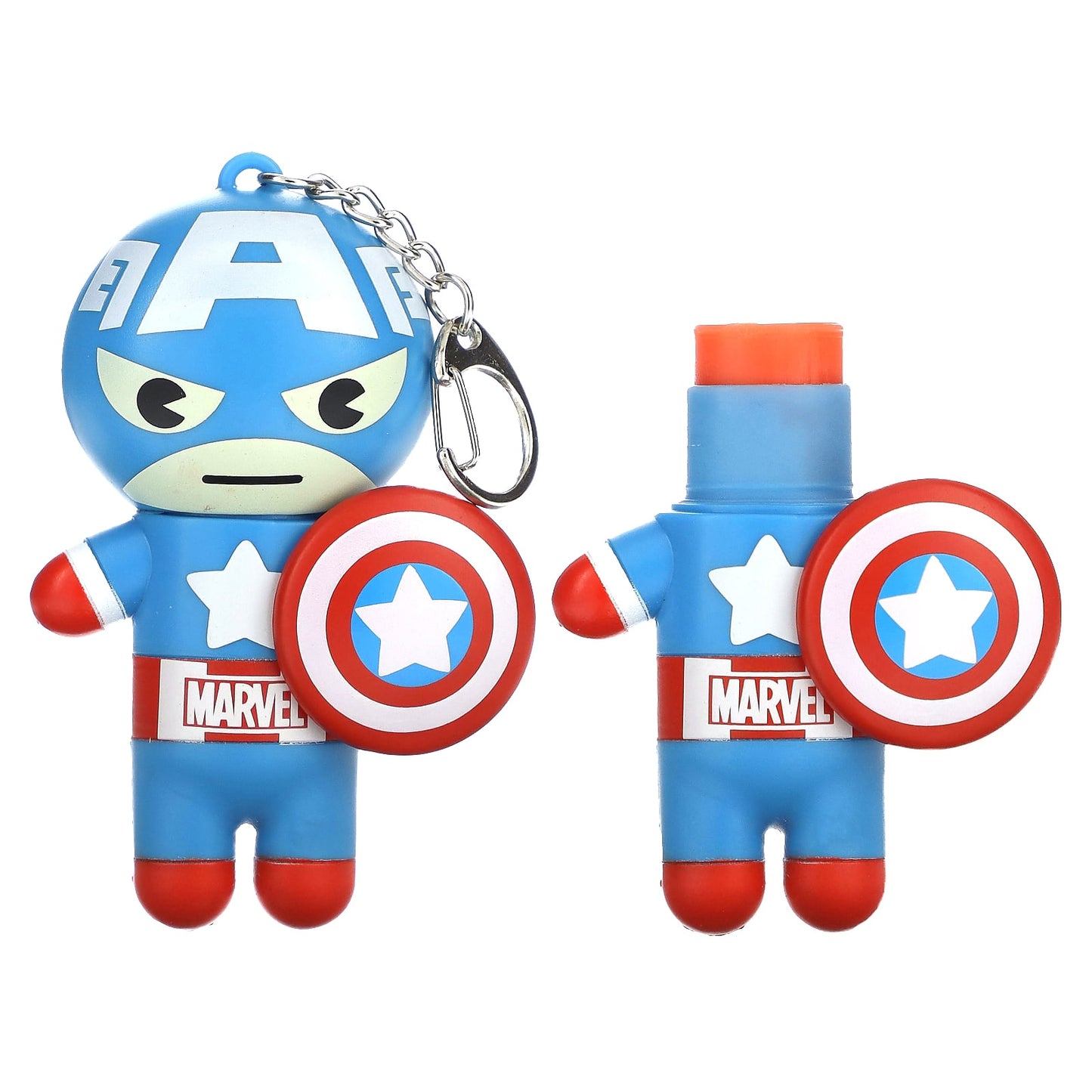 Lip Smacker, Marvel Captain America, Lip Balm, Red, White & Blue-Berry, 0.14 oz (4 g) - Image 1