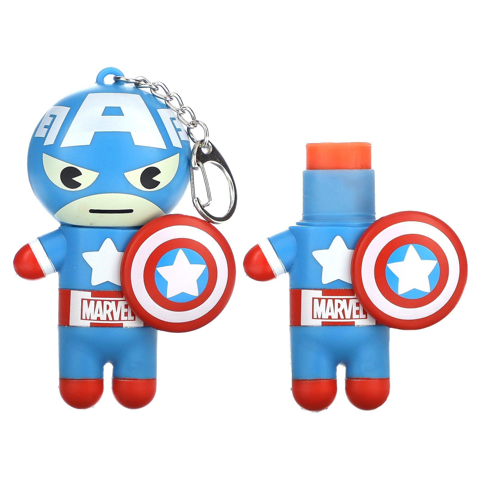 Lip Smacker, Marvel Captain America, Lip Balm, Red, White & Blue-Berry, 0.14 oz (4 g) - Image 1