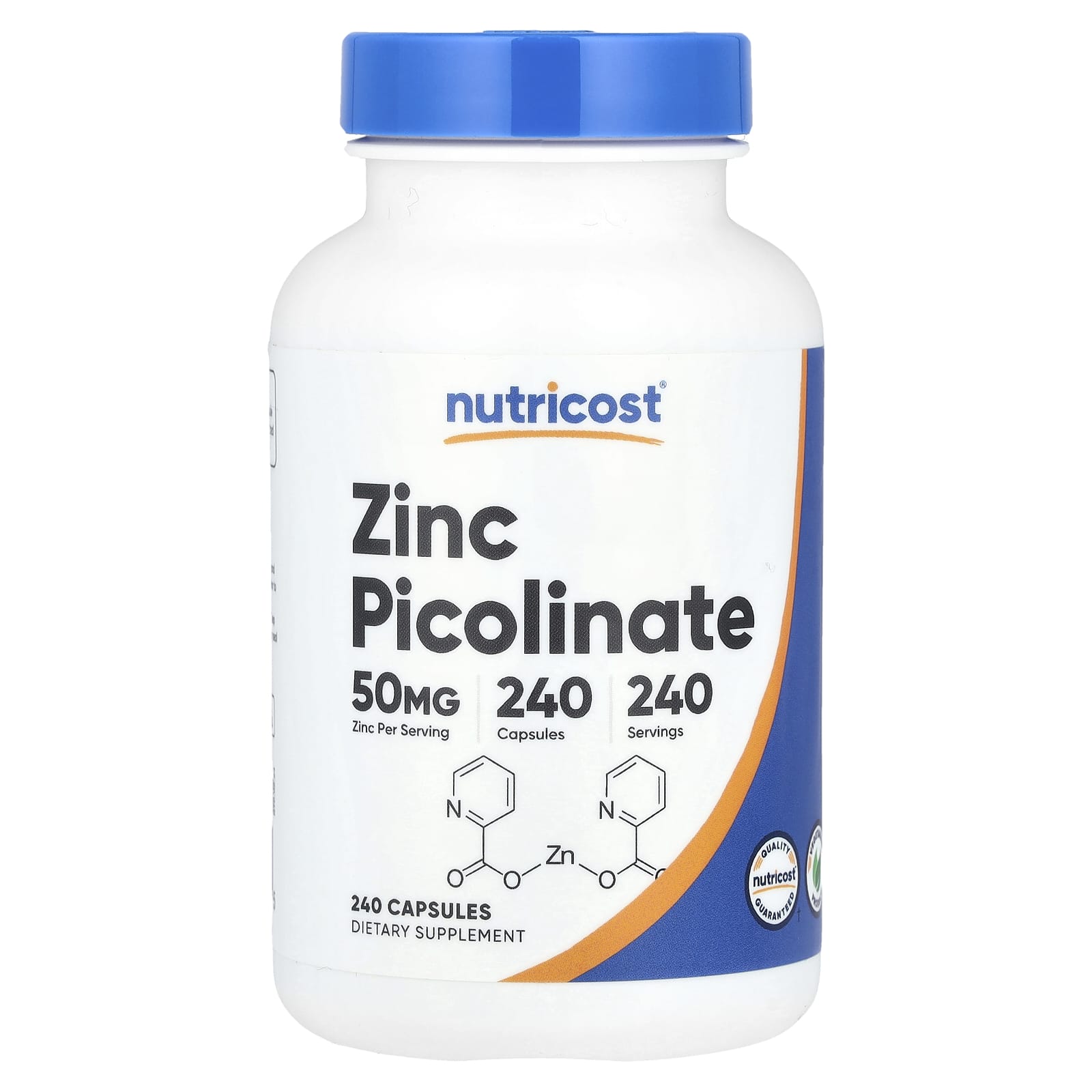 Nutricost, Zinc Picolinate, 50 mg, 240 Capsules - Image 1
