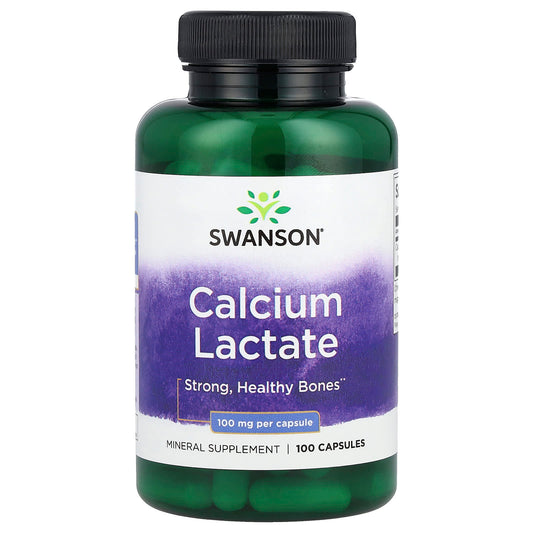 Swanson, Calcium Lactate, 100 mg , 100 Capsules - Image 1