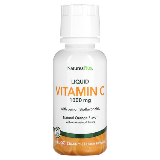 NaturesPlus, Liquid Vitamin C, Natural Orange, 8 fl oz (236.56 ml) - Image 1