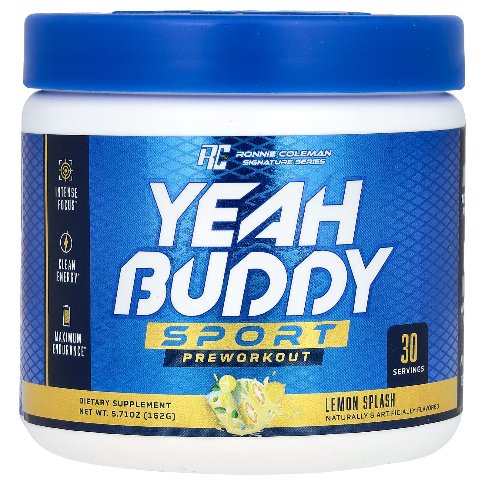 Ronnie Coleman, Signature Series, Yeah Buddy, Sport Preworkout, Lemon Splash, 5.71 oz (162 g) - Image 1