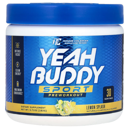 Ronnie Coleman, Signature Series, Yeah Buddy, Sport Preworkout, Lemon Splash, 5.71 oz (162 g) - Image 1