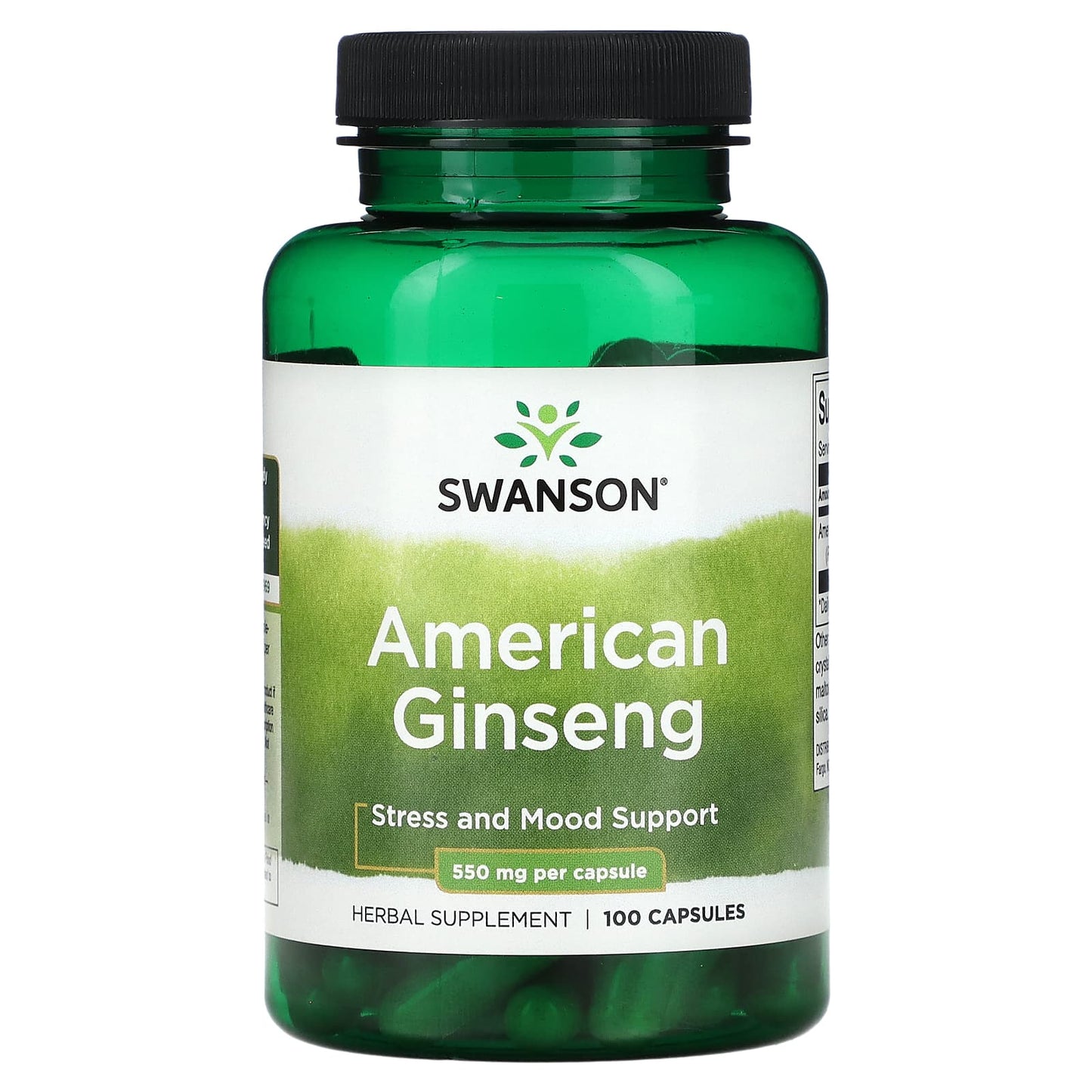 Swanson, American Ginseng , 550 mg , 100 Capsules - Image 1