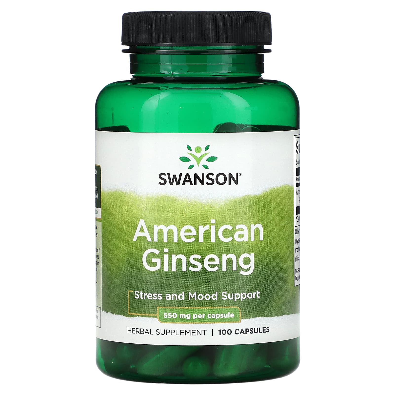 Swanson, American Ginseng , 550 mg , 100 Capsules - Image 1