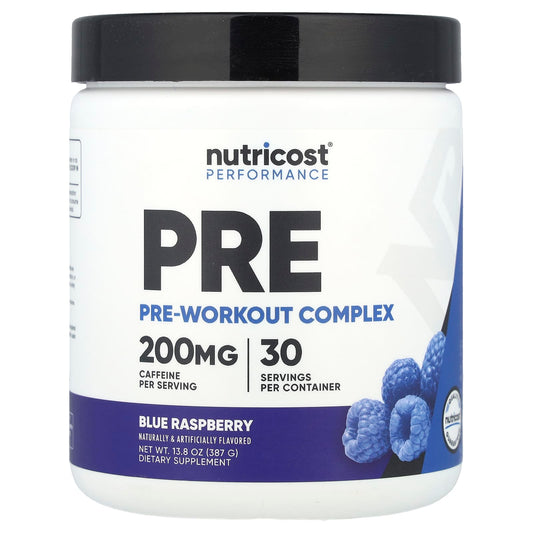 Nutricost, Performance, Pre-Workout Complex, Blue Raspberry, 13.8 oz (387 g) - Image 1