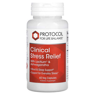 Stress Relief & Mood Support with Lactium & Ashwagandha - 60 Capsules