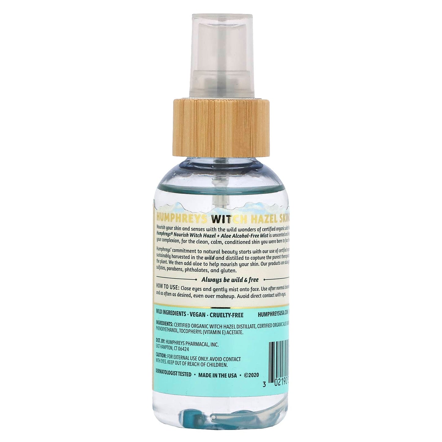 Humphreys Witch Hazel Aloe Mist, 97ml, Non-Alcoholic, Vegan - Image 2