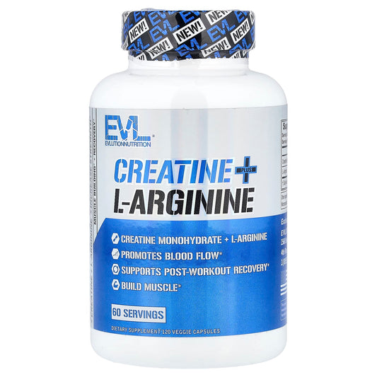 EVLution Nutrition Creatine Plus L-Arginine Supplement for Muscle Growth & Recovery - Image 1