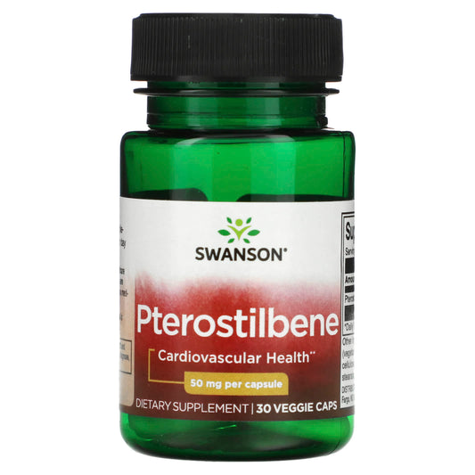 Swanson, Pterostilbene, 50 mg , 30 Veggie Caps - Image 1