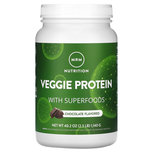 MRM Nutrition, Veggie Protein with Superfoods, Chocolate Flavored, 2.5 lb (1,140 g) - Image 1