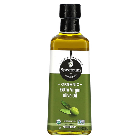 Spectrum Culinary, Organic Extra Virgin Olive Oil, First Cold Pressed, 16 fl oz (473 ml) - Image 1