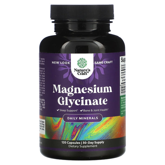 Nature's Craft, Magnesium Glycinate, 120 Capsules (100 mg per Capsule) - Image 1