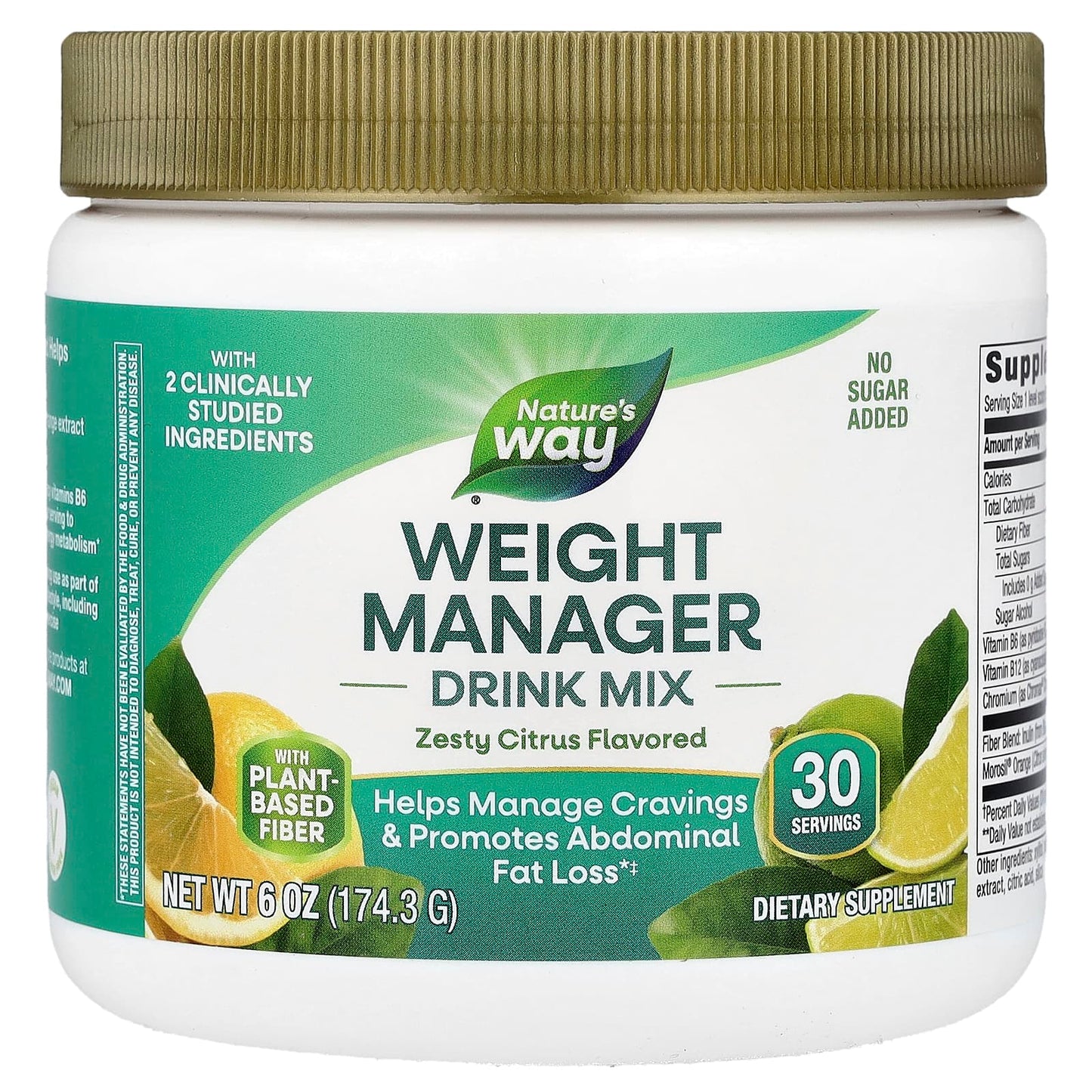 Nature's Way, Weight Manager Drink Mix, Zesty Citrus, 6 oz (174.3 g) - Image 1