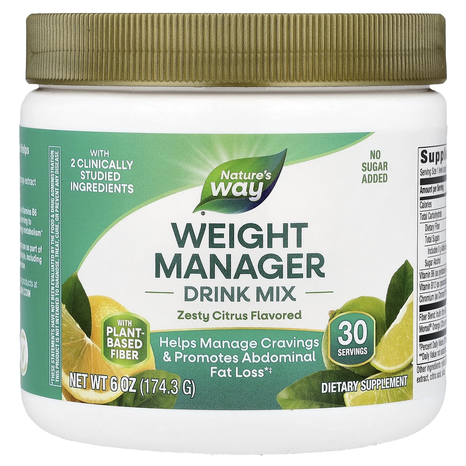 Nature's Way, Weight Manager Drink Mix, Zesty Citrus, 6 oz (174.3 g) - Image 1