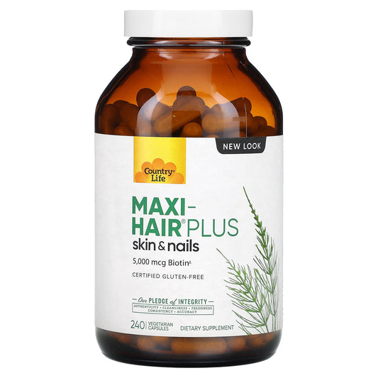 Country Life Maxi-Hair Plus, 240 Vegetarian Capsules for Hair, Skin, and Nails - Image 1