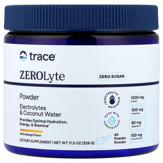 Trace, ZEROLyte Powder, Salty Mango, 11.5 oz (328 g) - Image 1