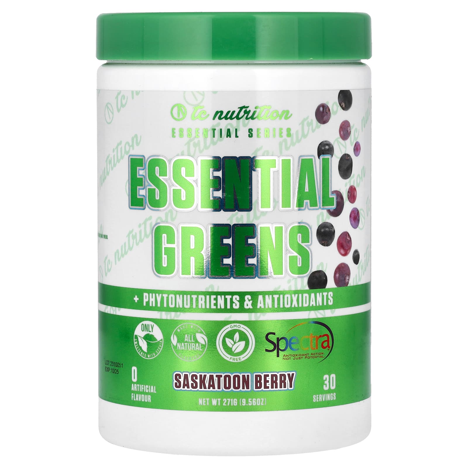 TC Nutrition, Essential Series, Essential Greens, Saskatoon Berry , 9.56 oz (271 g) - Image 1