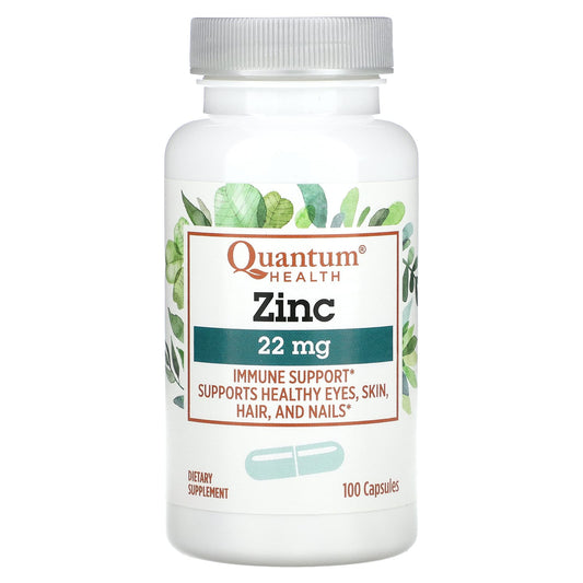 Quantum Health, Zinc, 22 mg , 100 Capsules - Image 1