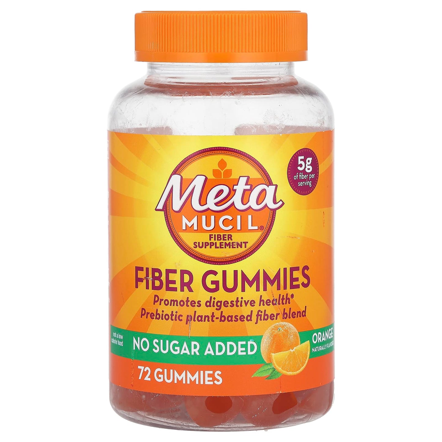 Metamucil, Fiber Gummies, Orange, 72 Gummies - Image 1
