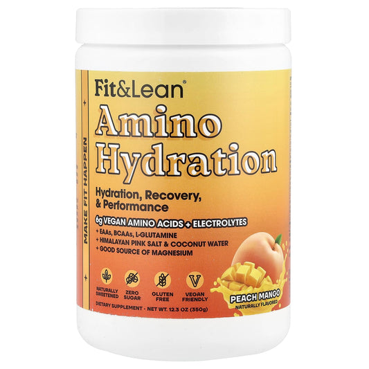 Peach Mango Amino Hydration - Hydrate, Recover & Perform with Fit & Lean - Image 1