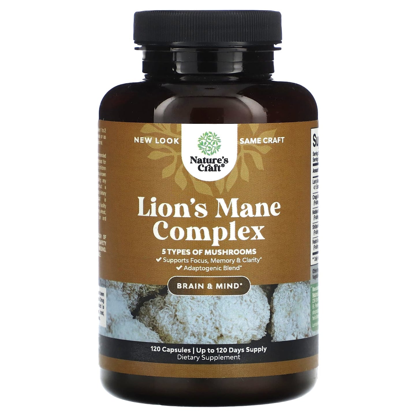 Nature's Craft, Lion's Mane Complex, 120 Capsules - Image 1