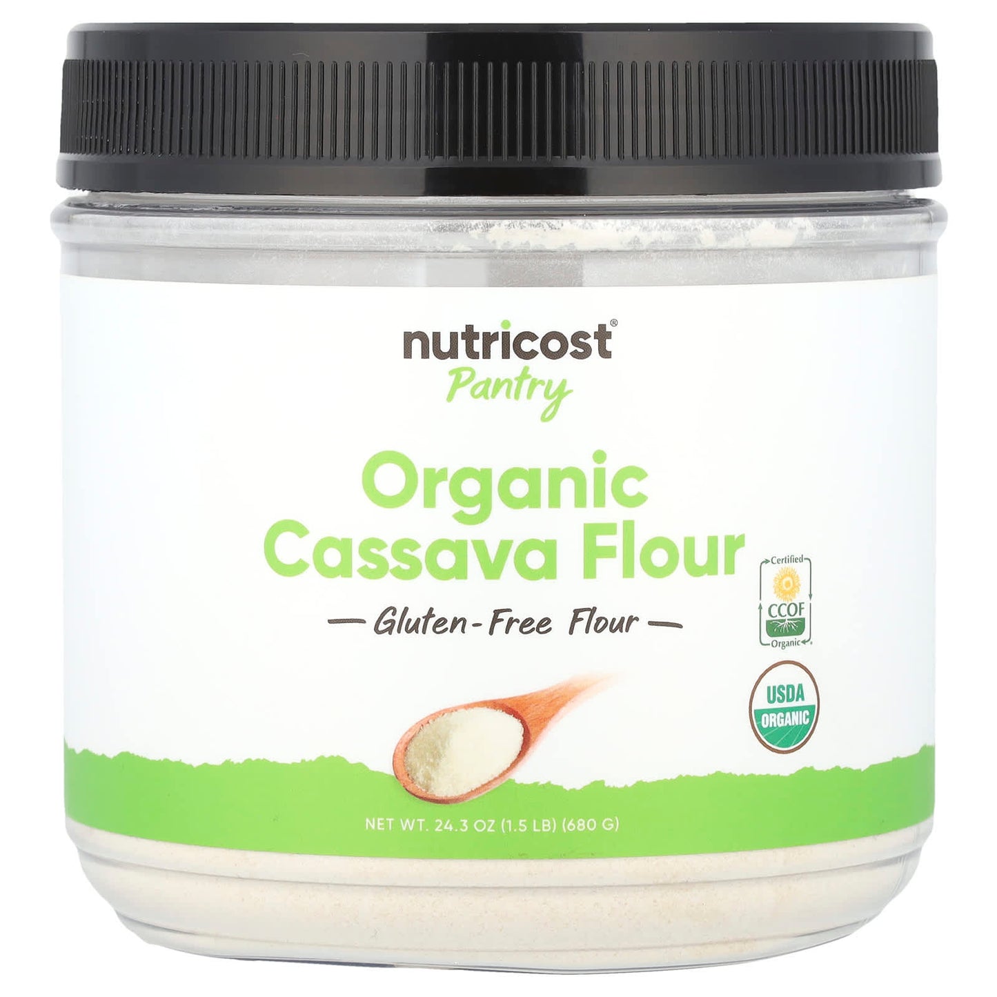 Nutricost, Pantry, Organic Cassava Flour, 24.3 oz (680 g) - Image 1