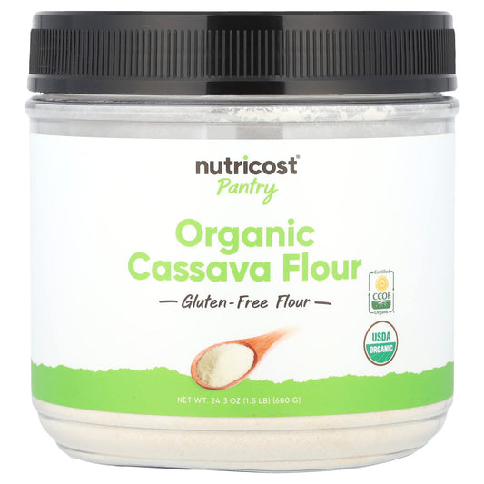 Nutricost, Pantry, Organic Cassava Flour, 24.3 oz (680 g) - Image 1