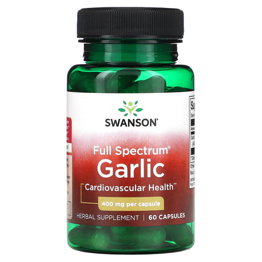 Swanson, Full Spectrum Garlic, 400 mg, 60 Capsules - Image 1