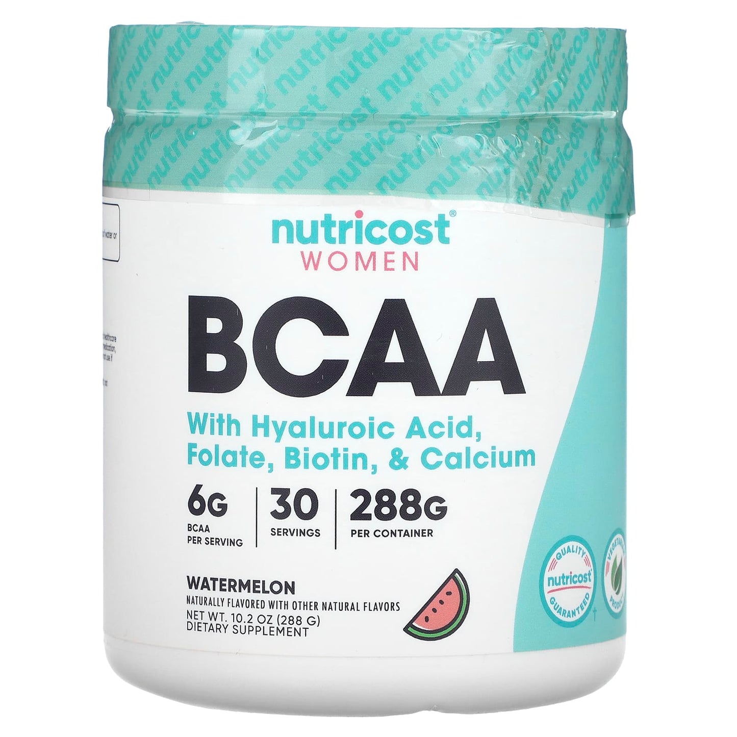 Nutricost, Women, BCAA With Hyaluronic Acid, Folate, Biotin, & Calcium , Watermelon, 10.2 oz (288 g) - Image 1