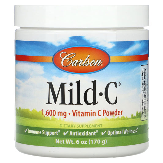 Carlson Vitamin C Powder, 1600mg, Gluten-Free, Non-Acidic, 6oz - Image 1