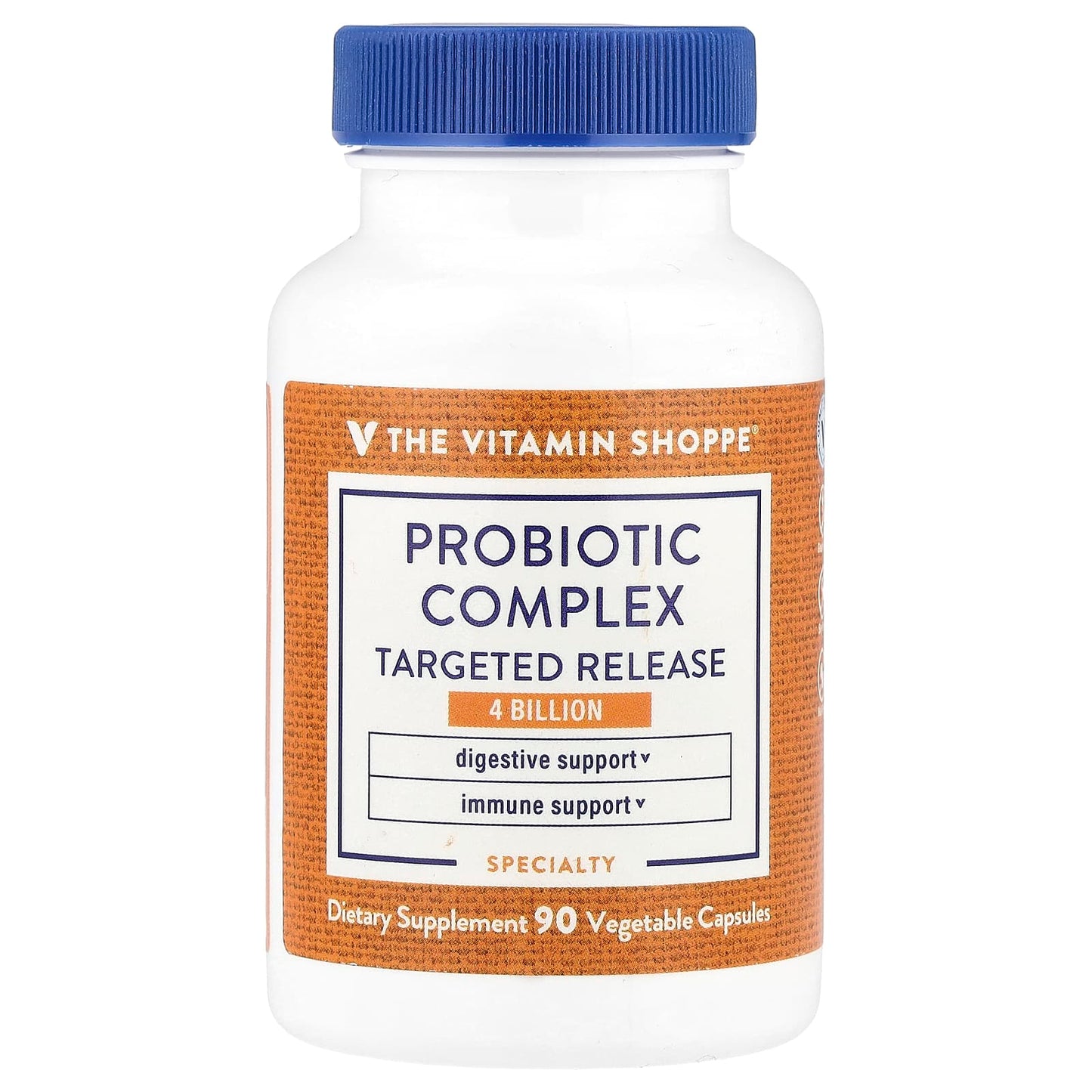 The Vitamin Shoppe, Probiotic Complex, 4 Billion, 90 Vegetable Capsules - Image 1