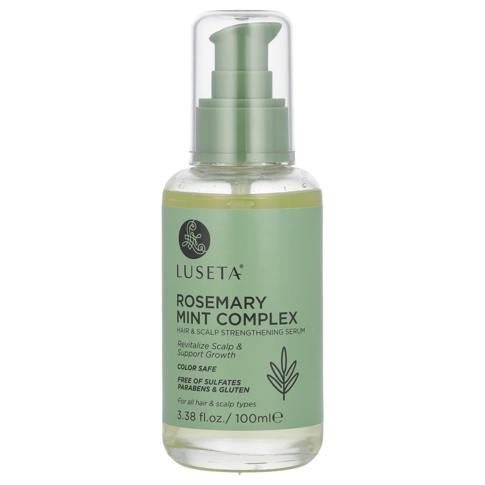 Luseta Beauty, Rosemary Mint Complex, Hair & Scalp Strengthening Serum, For All Hair & Scalp Types, 3.38 fl oz (100 ml) - Image 1