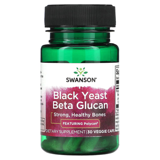 Swanson, Black Yeast Beta Glucan, 30 Veggie Caps (150 mg per Cap) - Image 1