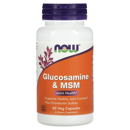 NOW Foods, Glucosamine & MSM, 60 Veg Capsules - Image 1