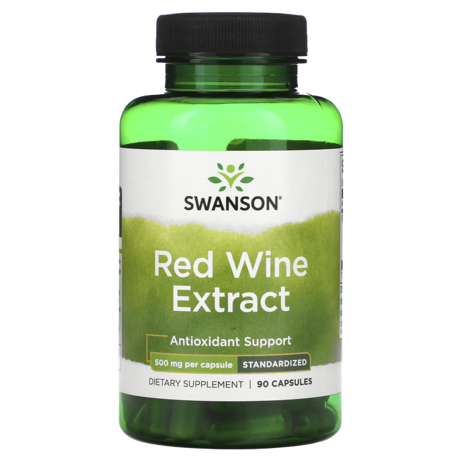 Swanson, Red Wine Extract, 500 mg, 90 Capsules - Image 1