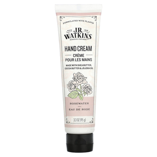 J R Watkins Hand Cream with Rosewater & Natural Butters, 3.3 oz - Image 1