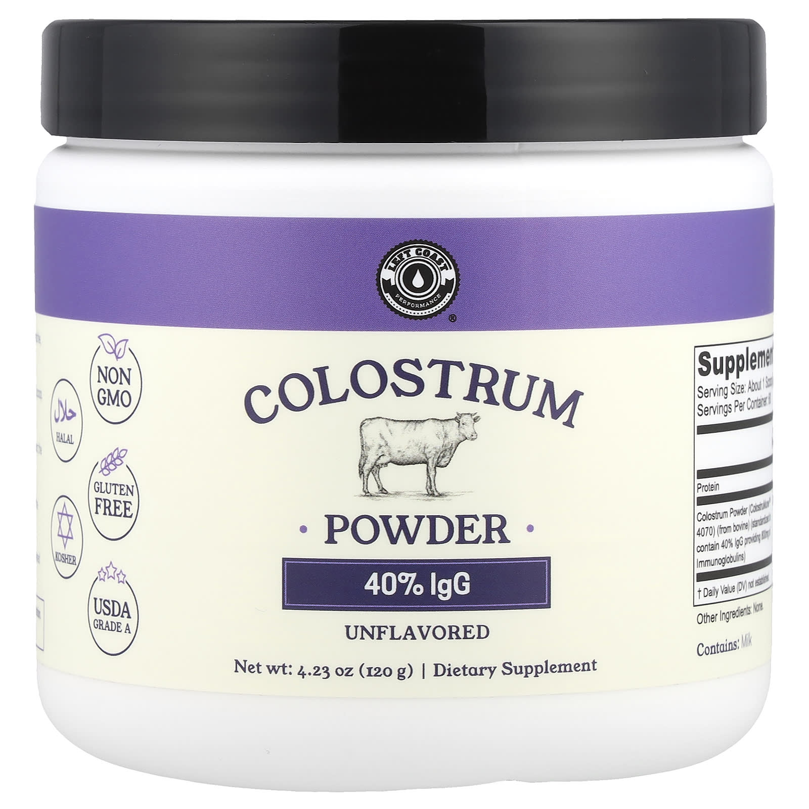 Left Coast Performance, Colostrum Powder, Unflavored, 4.23 oz (120 g) - Image 1