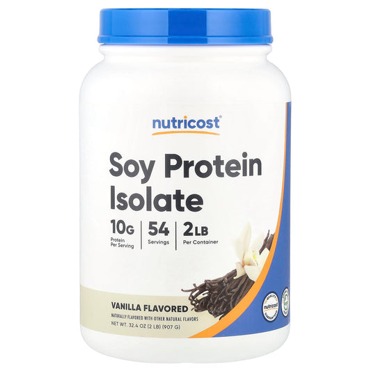 Nutricost, Soy Protein Isolate, Vanilla, 2 lb (907 g) - Image 1
